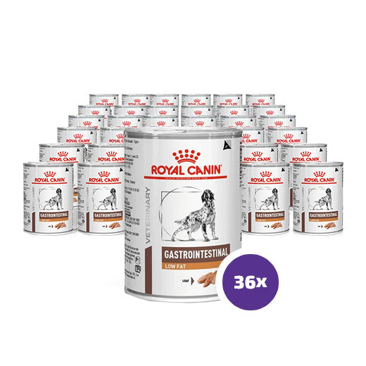 Royal Canin Veterinary Diets Gastrointestinal Low Fat säilykepurkki koiran märkäruoka 36 x 420 g SÄÄSTÖPAKKAUS