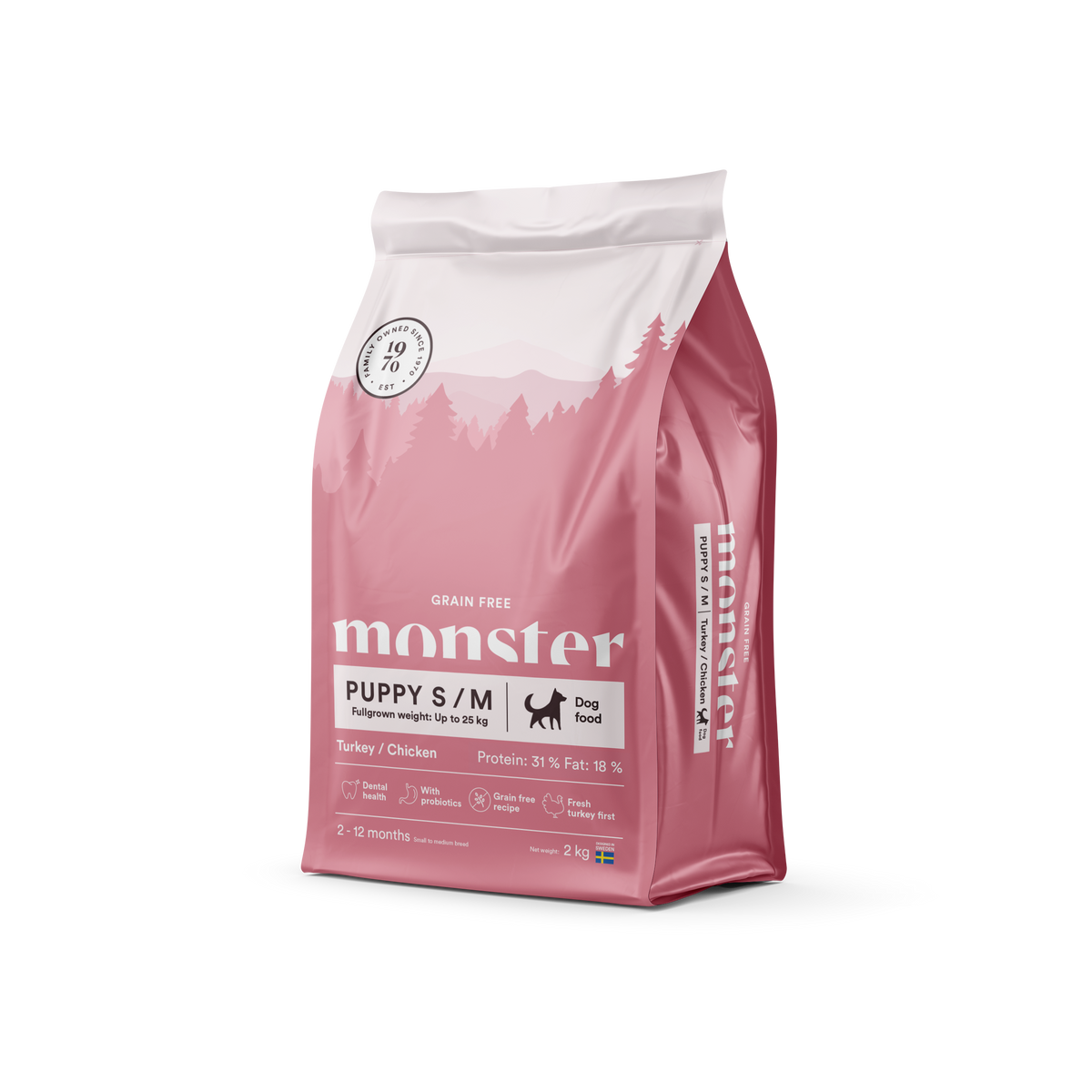 Monster Dog Grain Free Puppy S/M Turkey-Chicken koiralle