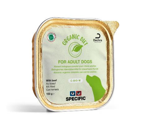 Specific C-BIO-W Organic with beef koiralle 150 g MAISTELUPAKKAUS