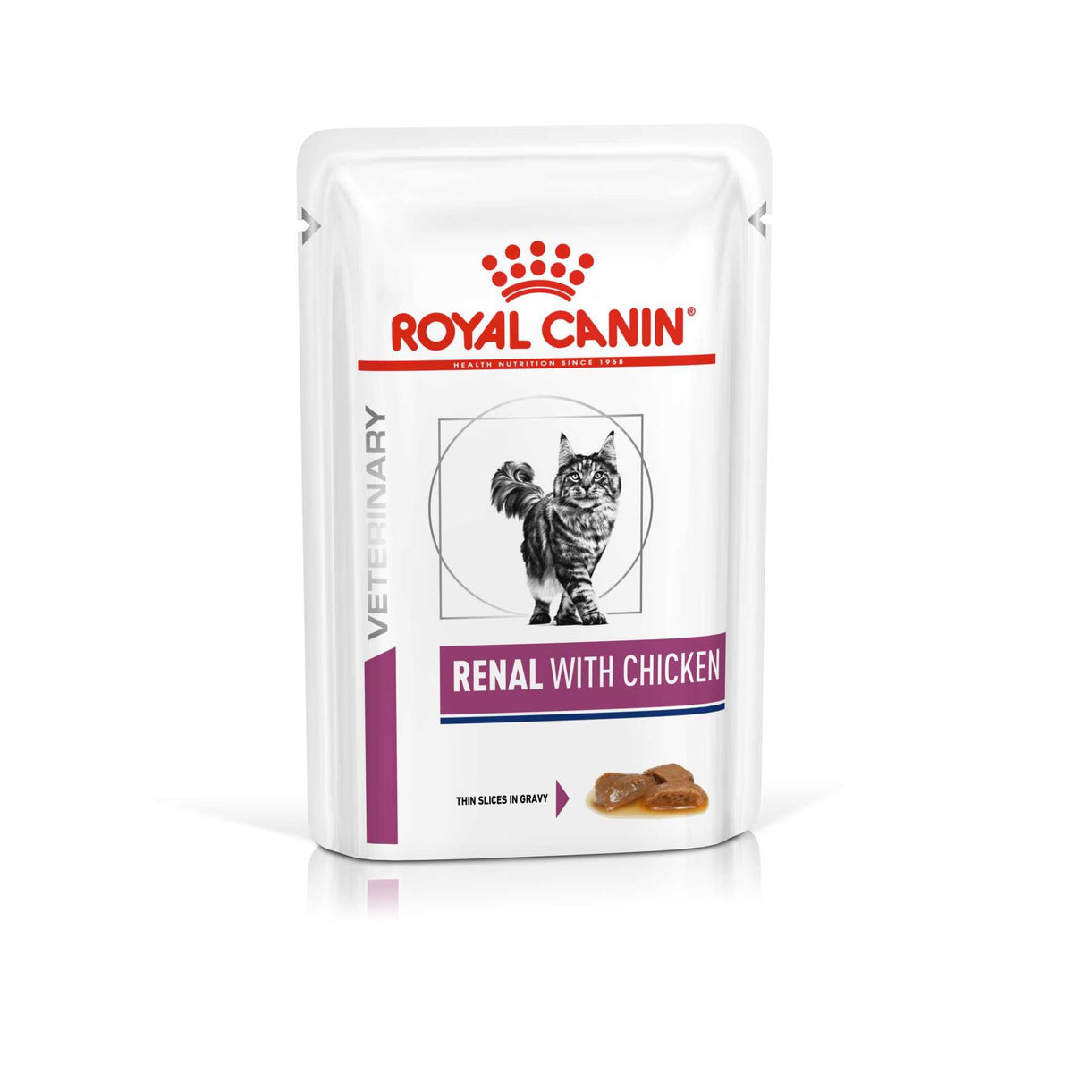 Royal Canin Veterinary Diets Renal Chicken kissan märkäruoka 48 x 85 g SÄÄSTÖPAKKAUS