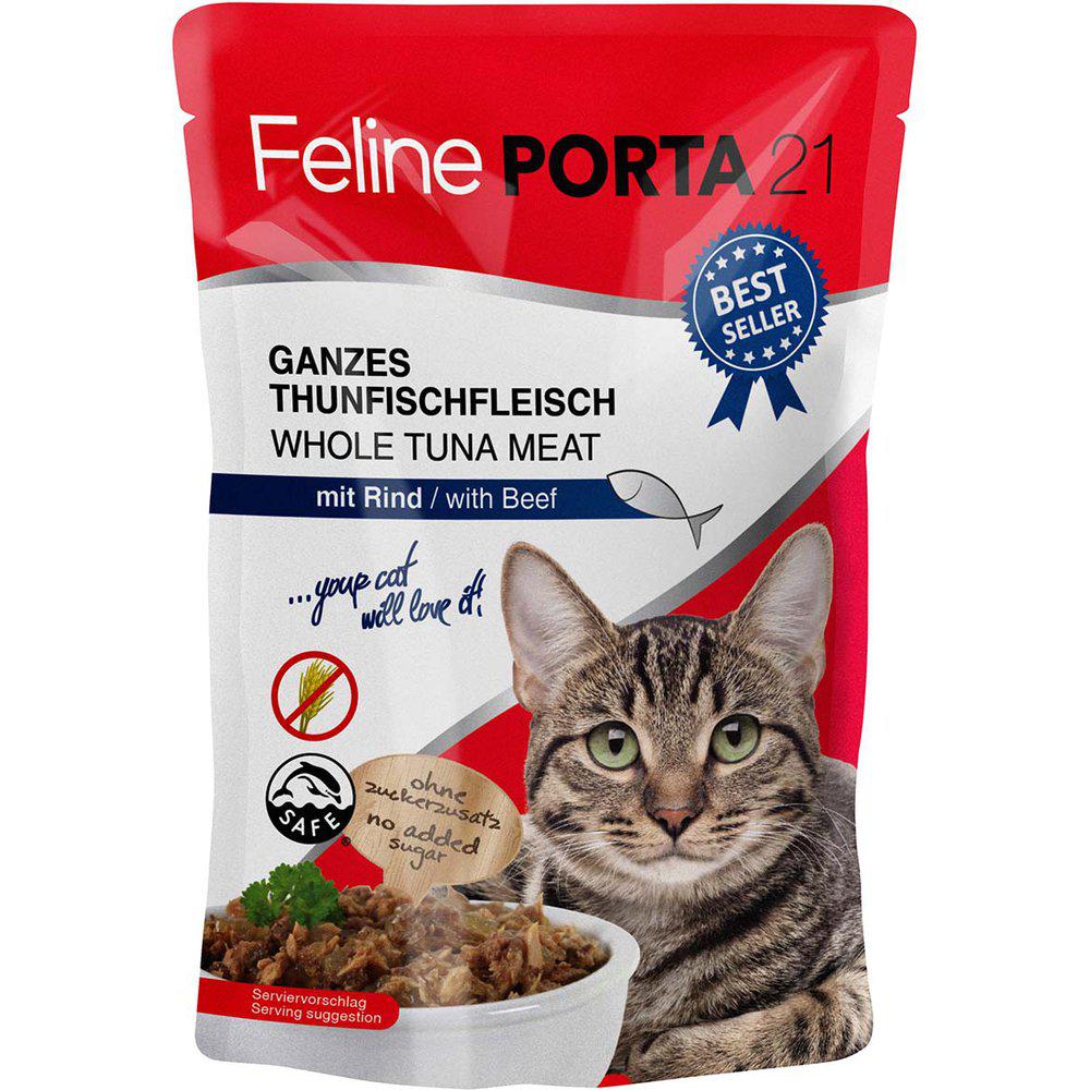 Feline Porta 21 Tonnikala & Nauta 100 g MAISTELUPAKKAUS