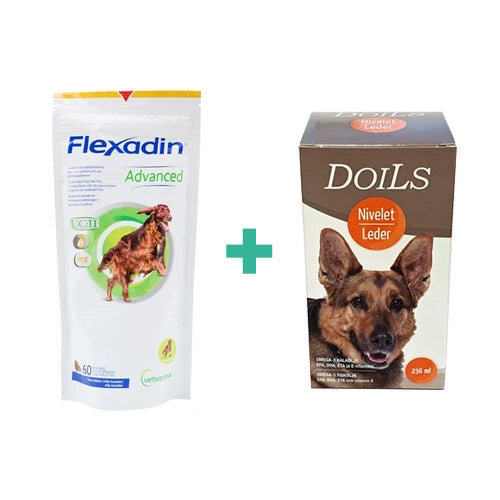 Flexadin 60 tablettia + Doils Nivelet koiralle 236 ml